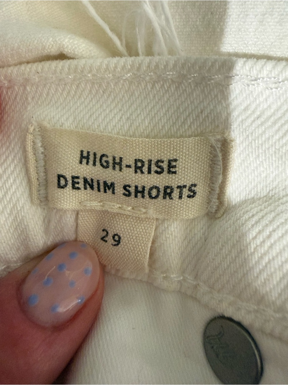 NEVER WORN: Madewell White Denim High-Rise Shorts, size 29 - Picture 7 of 7